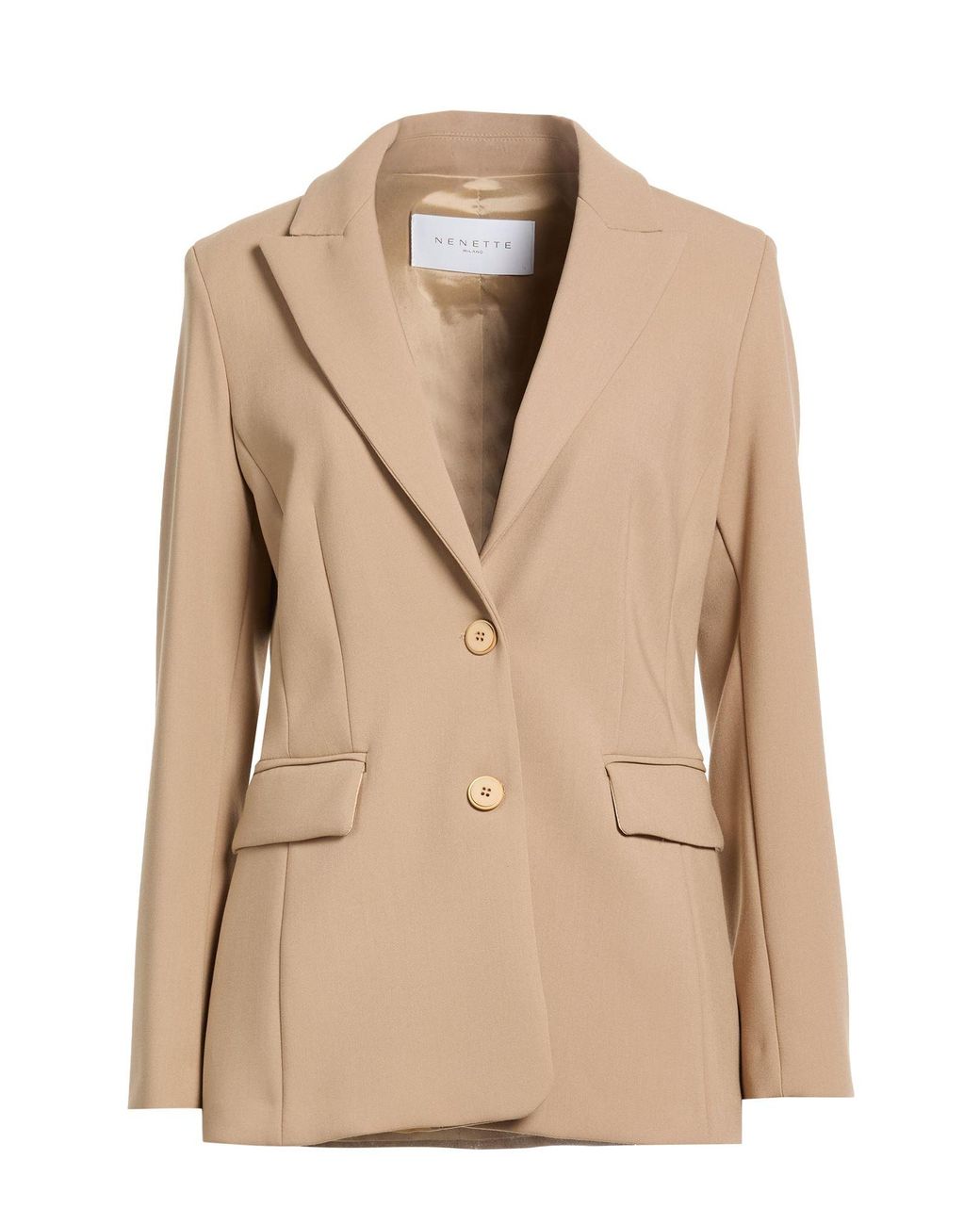 Nenette Natural Blazer Polyester, Viscose, Elastane
