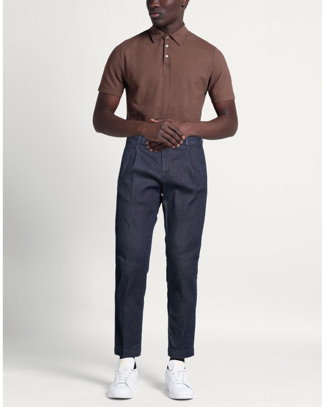 BRO-SHIP Blue Jeans Cotton, Elastane for men