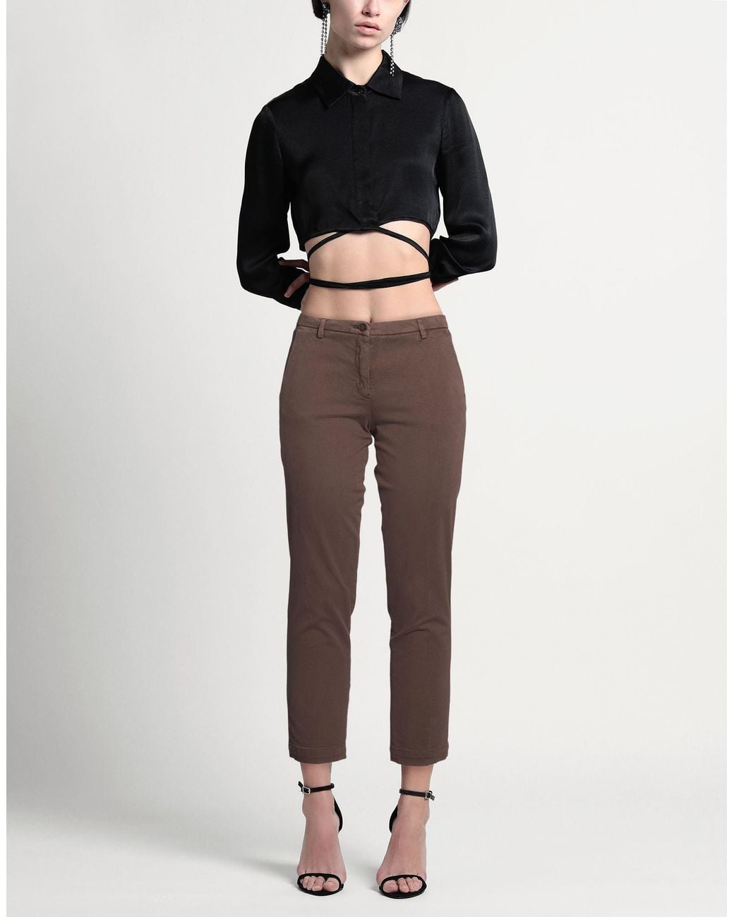Briglia 1949 Brown Pants Cotton, Elastane