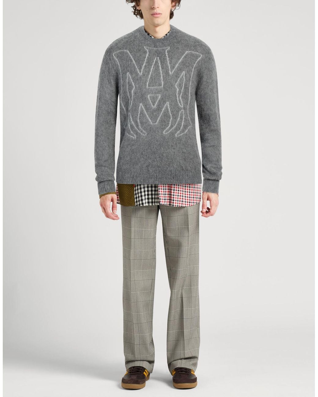 Amiri Gray Sweater Mohair Wool, Baby Alpaca Wool, Polyamide for men