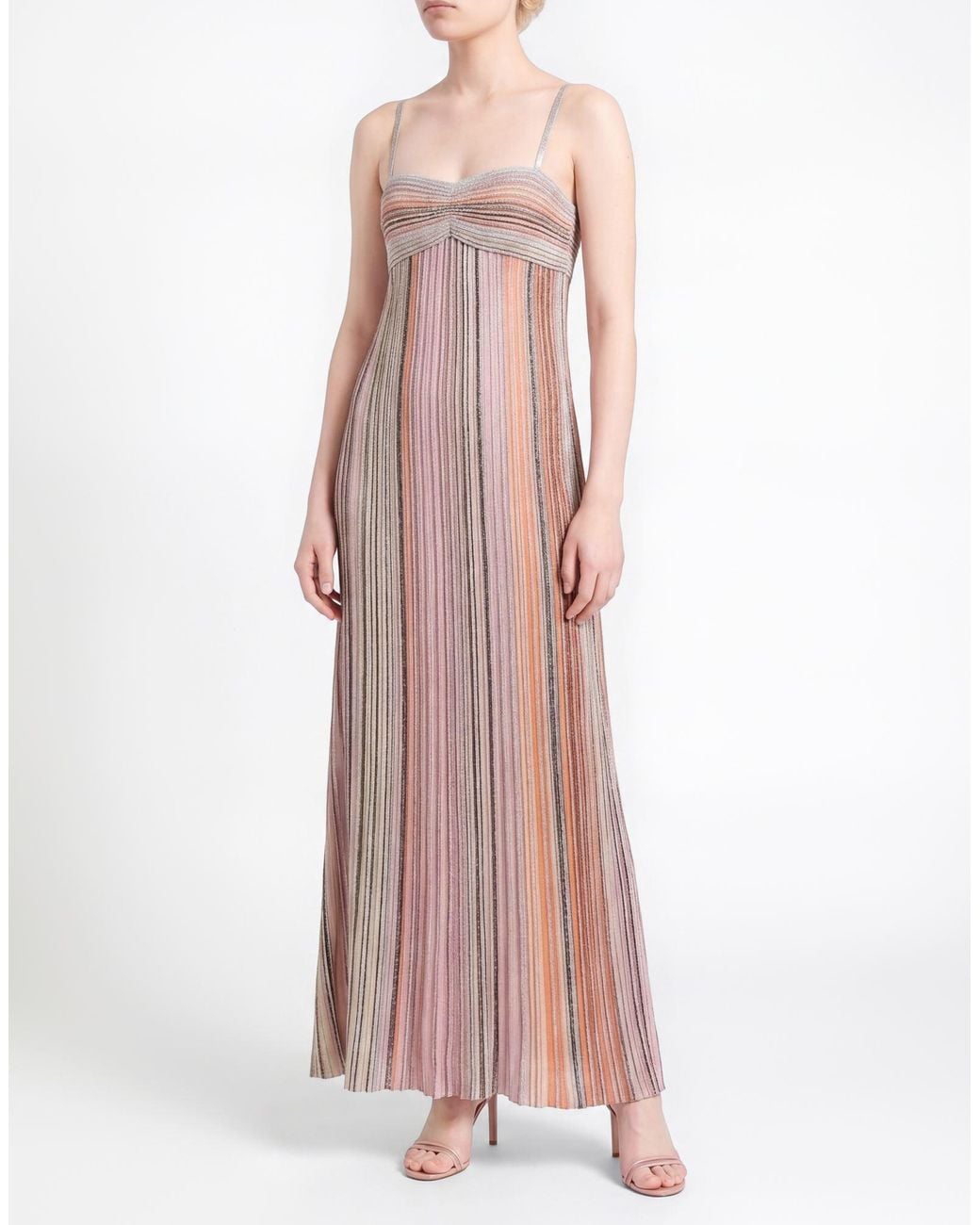 Missoni Pink Maxi Dress Viscose, Metallic Fiber, Polyamide, Polyester