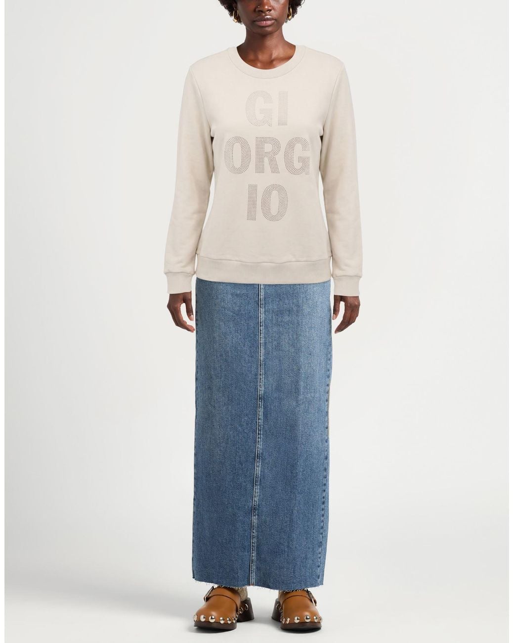 ARMANI EXCHANGE Natural Sweatshirt Cotton, Elastane