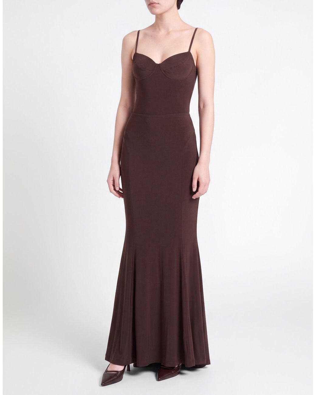 Norma Kamali Brown Maxi Dress
