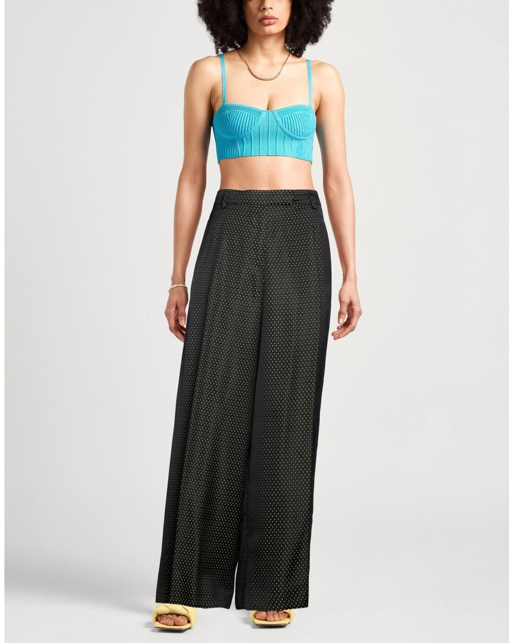 Dries Van Noten Gray Pants Viscose