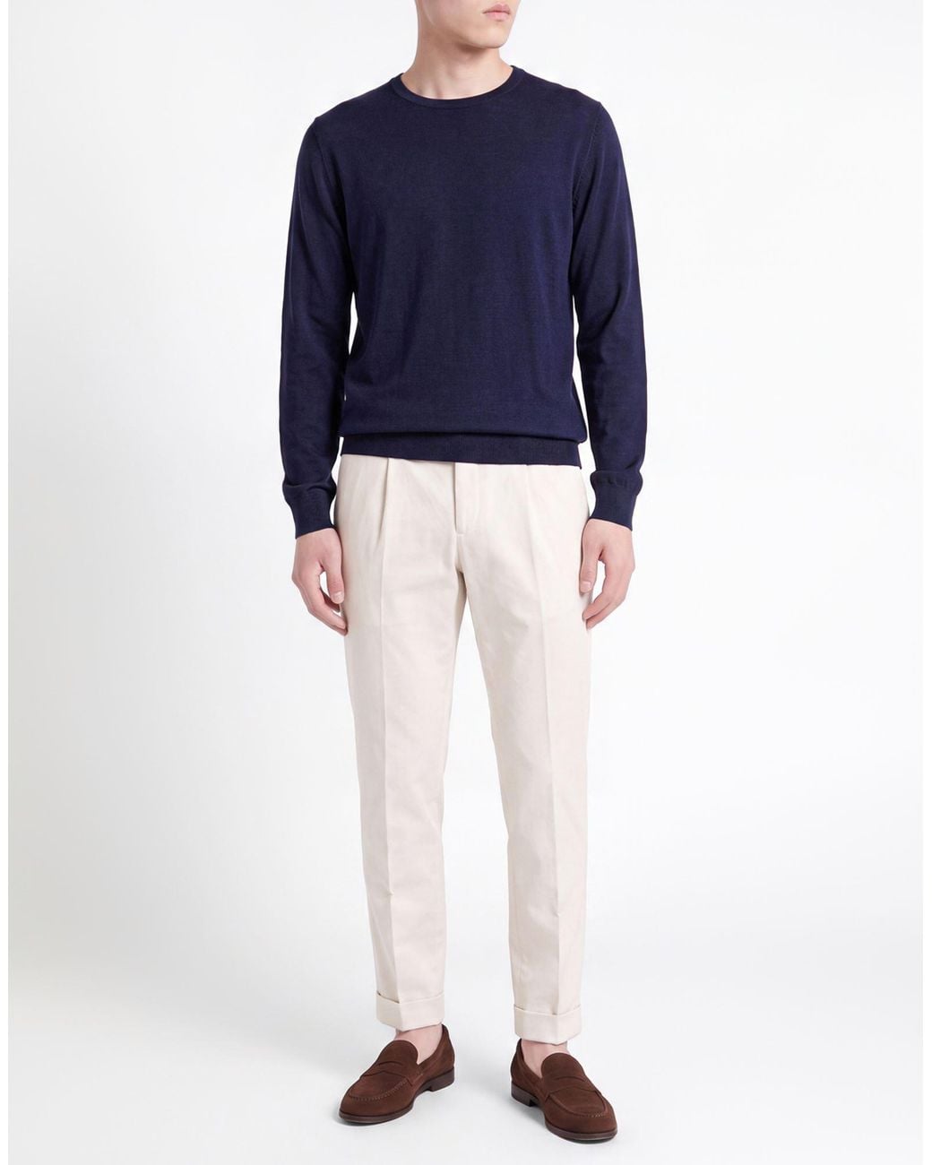 Fedeli Blue Midnight Sweater Virgin Wool for men
