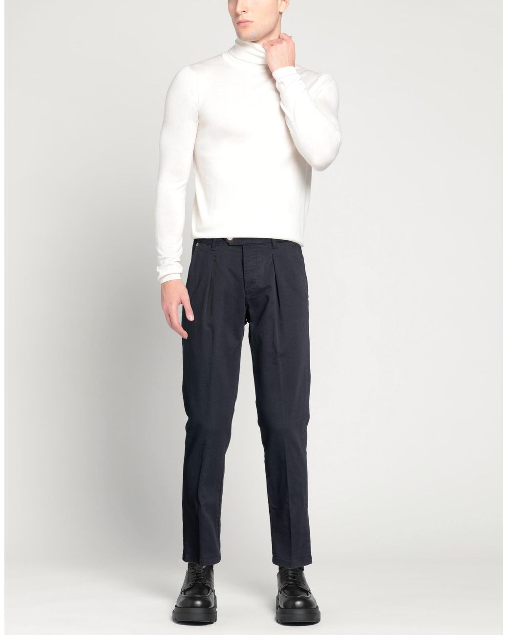 Entre Amis Blue Midnight Pants Cotton, Elastane for men