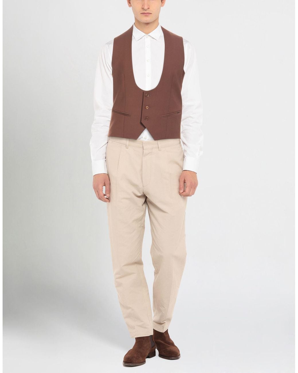 Daniele Alessandrini Brown Waistcoat for men