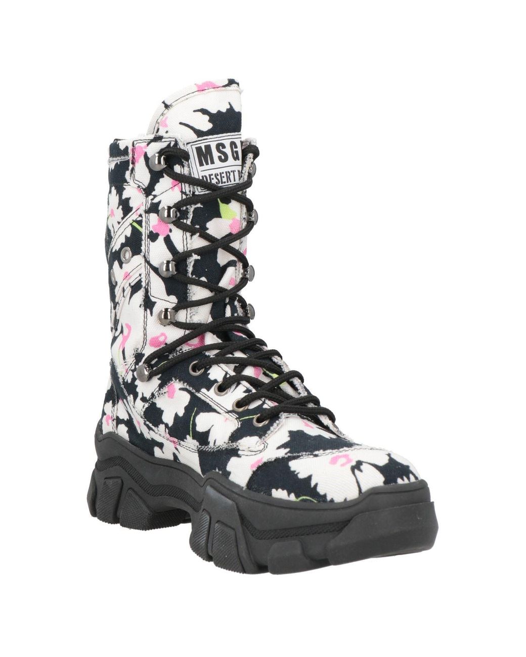 Msgm Vortex MSGM Ankle Boots Textile Fibers in Black | Lyst