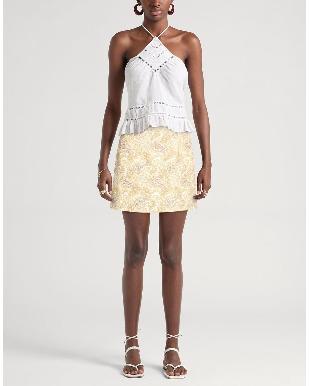 Weekend by Maxmara Natural Mini Skirt Cotton, Elastane, Polyester
