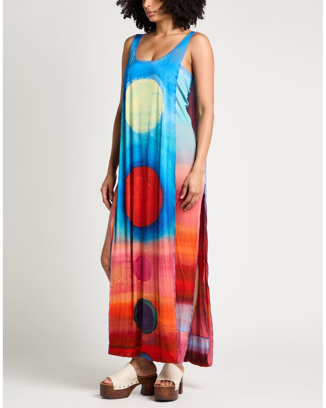 Marni White Maxi Dress Viscose, Elastane
