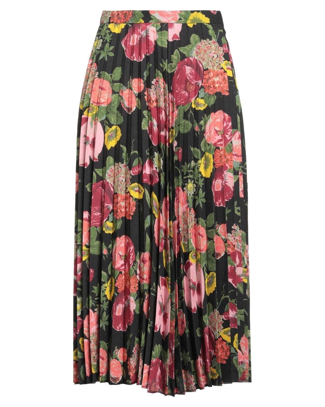Junya Watanabe Black Midi Skirt Polyester, Wool