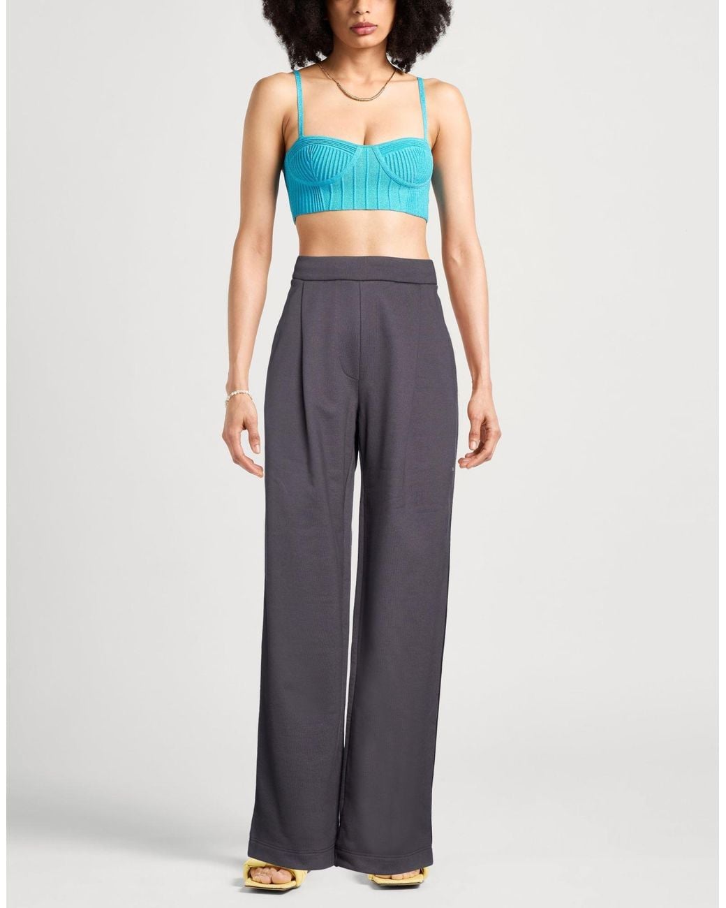 Dries Van Noten Blue Lead Pants Cotton