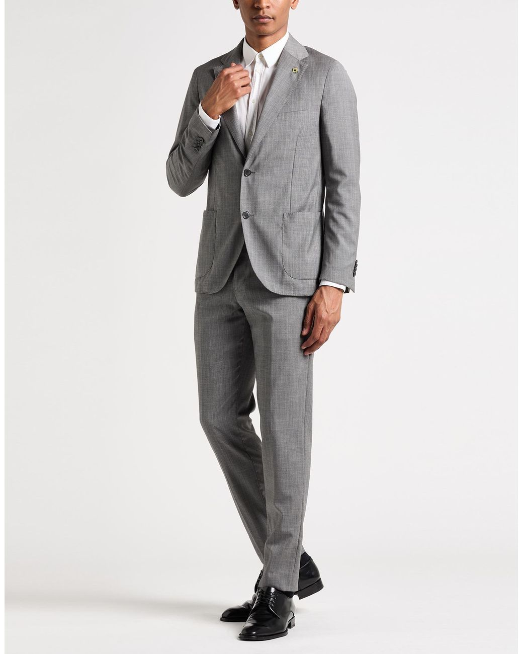 Lardini Gray Suit Virgin Wool for men