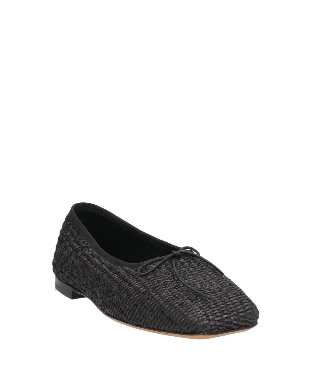 Mansur Gavriel Black Ballet Flats Textile Fibers