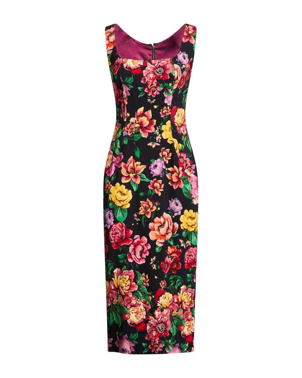 Dolce & Gabbana White Midi Dress Viscose, Elastane
