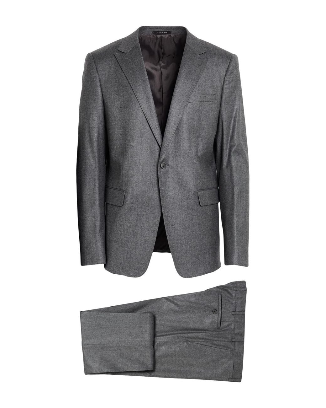 Emporio Armani Gray Suit Virgin Wool, Elastane for men