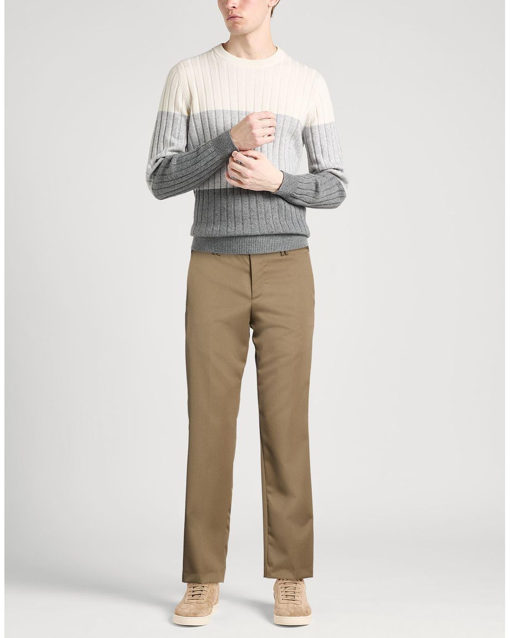 PT Torino Natural Pants Virgin Wool for men