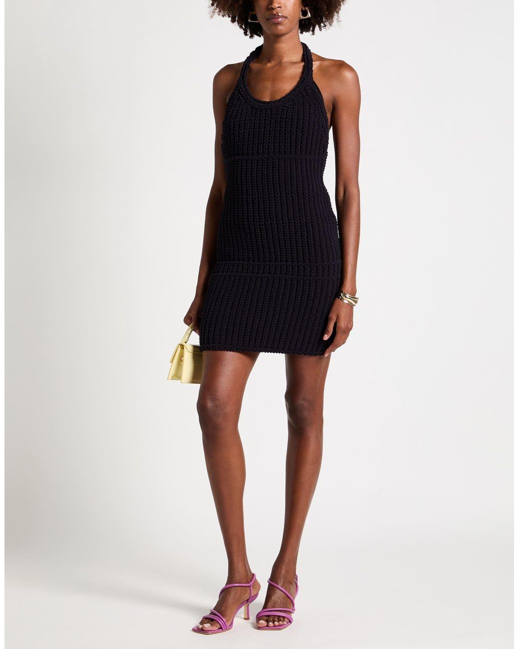 Jacquemus Black Midnight Mini Dress Polyamide