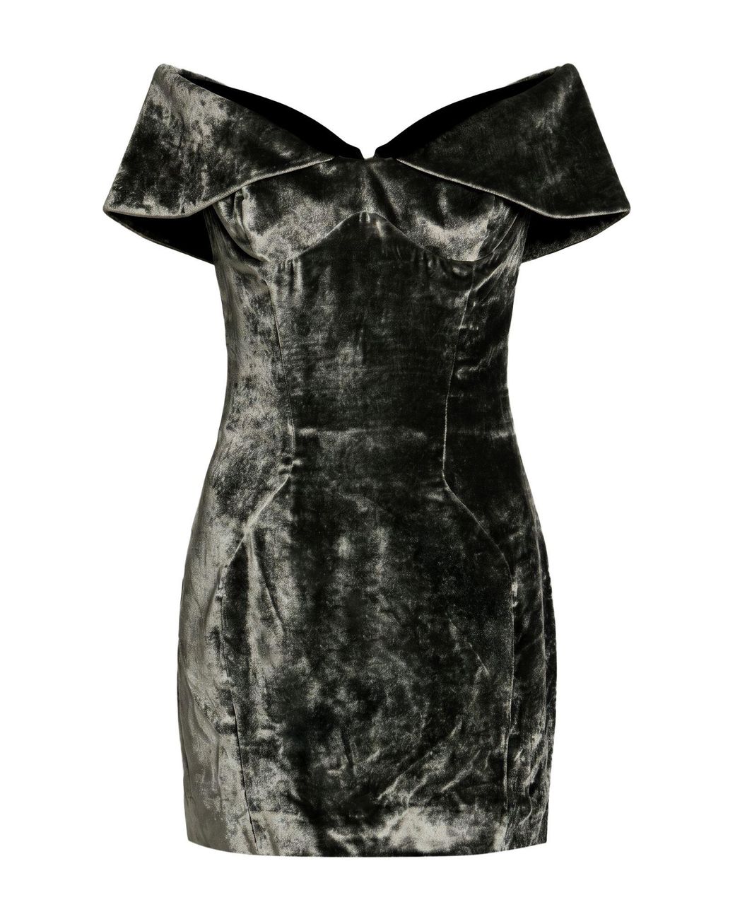 Mugler Black Mini Dress Viscose, Silk
