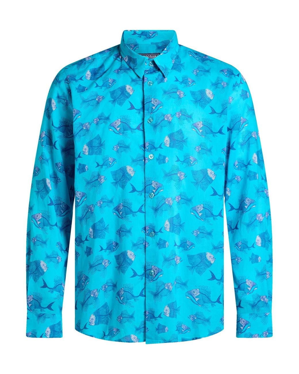 Vilebrequin Blue Azure Shirt Cotton for men