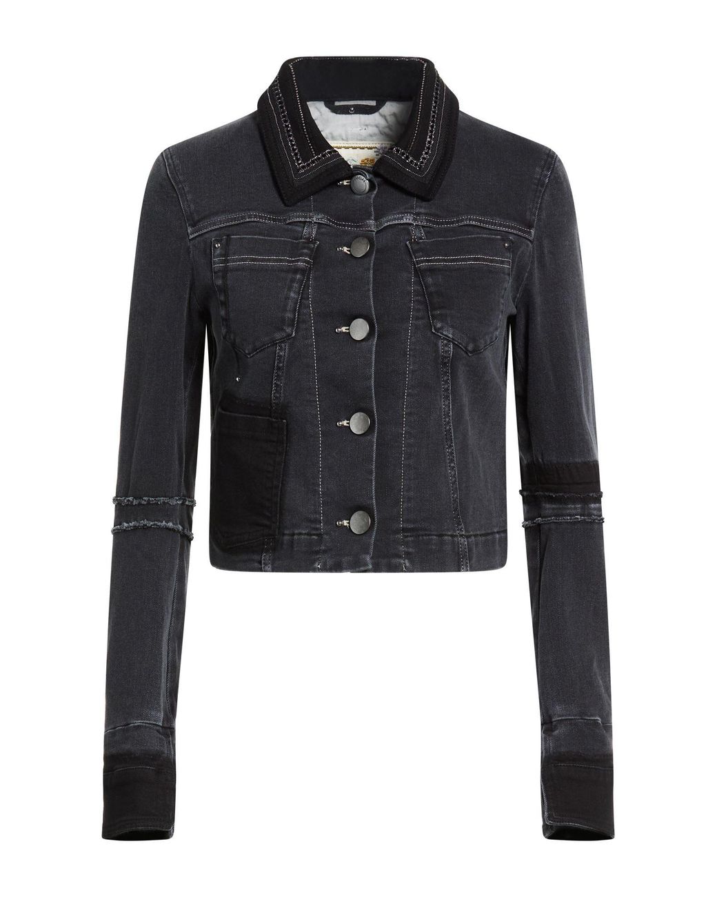 High Black Denim Outerwear