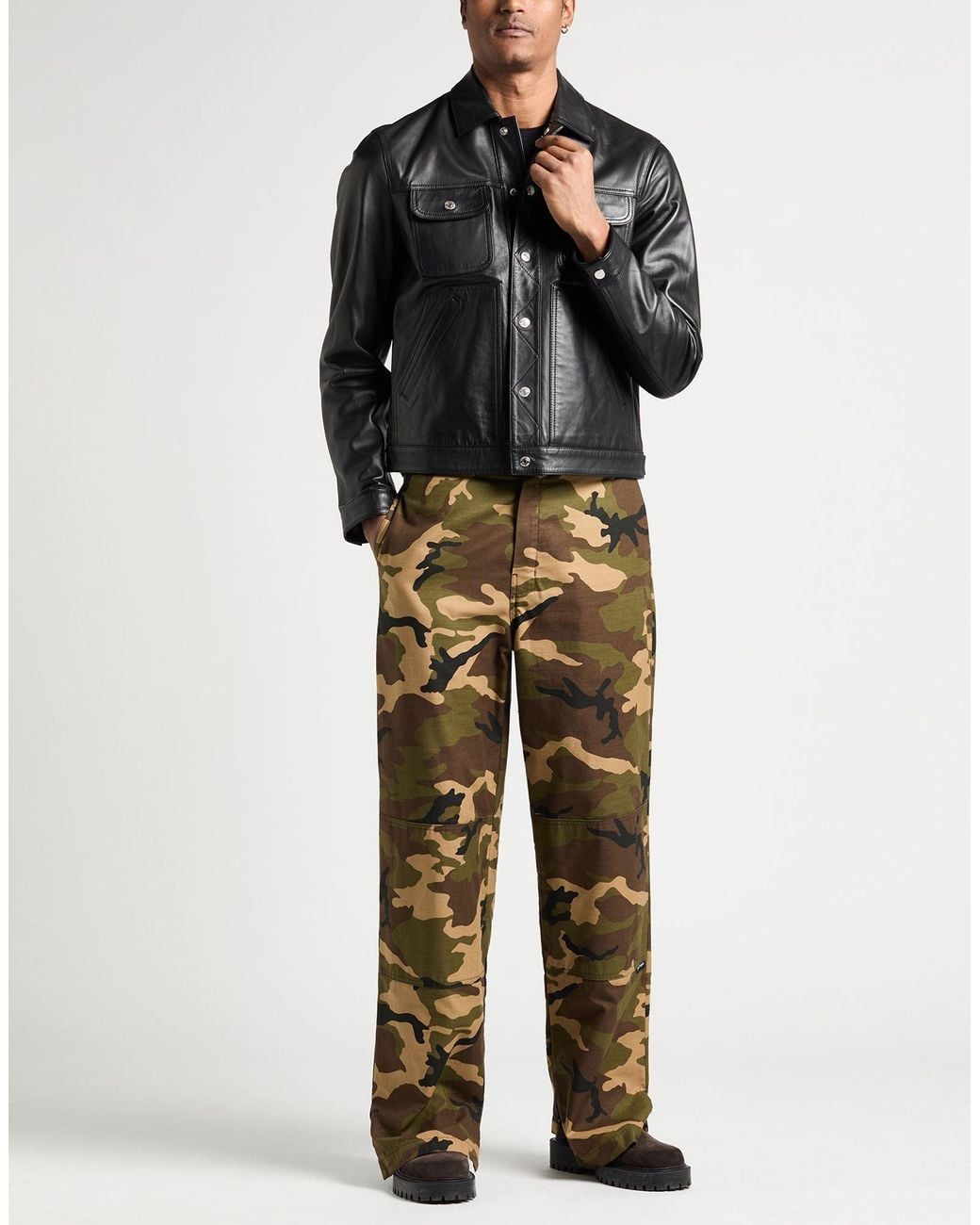 DSquared² Black Jacket Ovine Leather for men