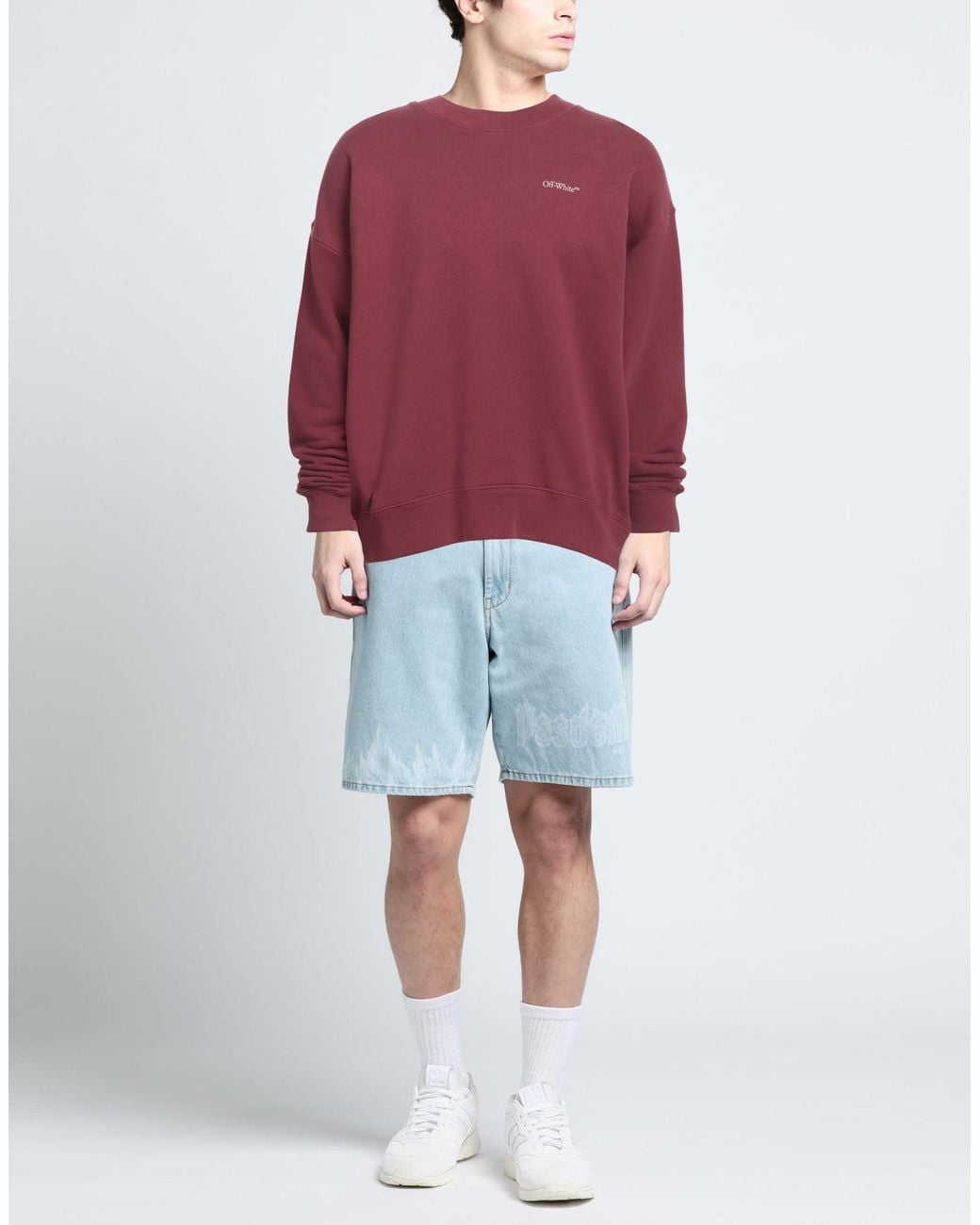 Off-White c/o Virgil Abloh Red Sweatshirt Cotton, Elastane for men