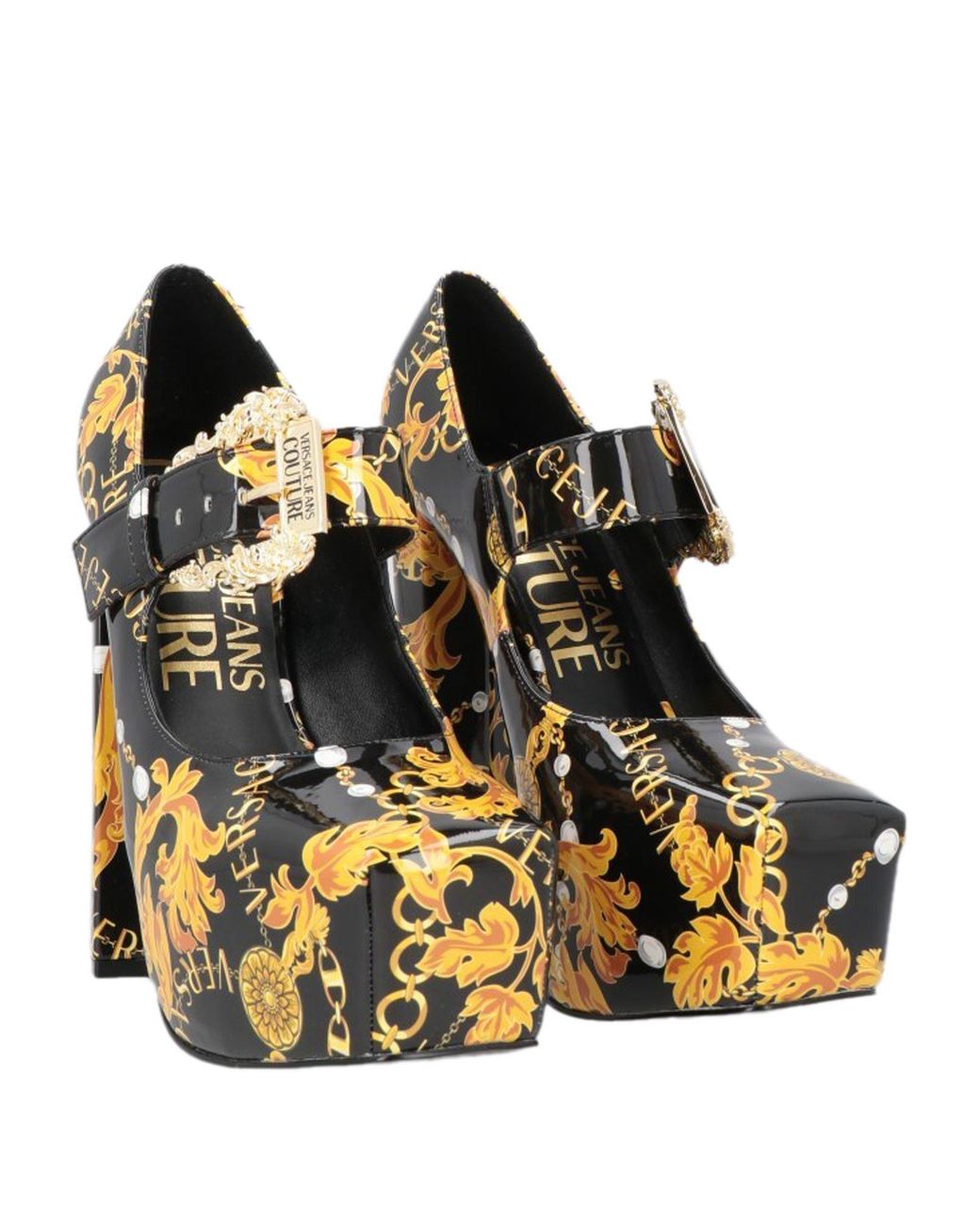 Versace Jeans Couture Metallic Pumps