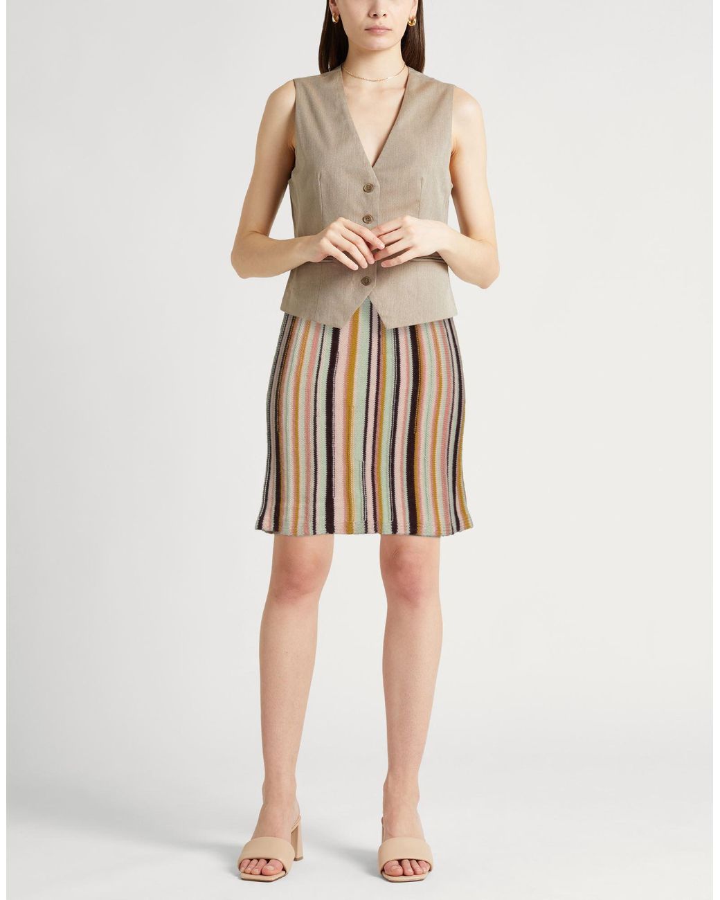 Alysi Brown Mini Skirt