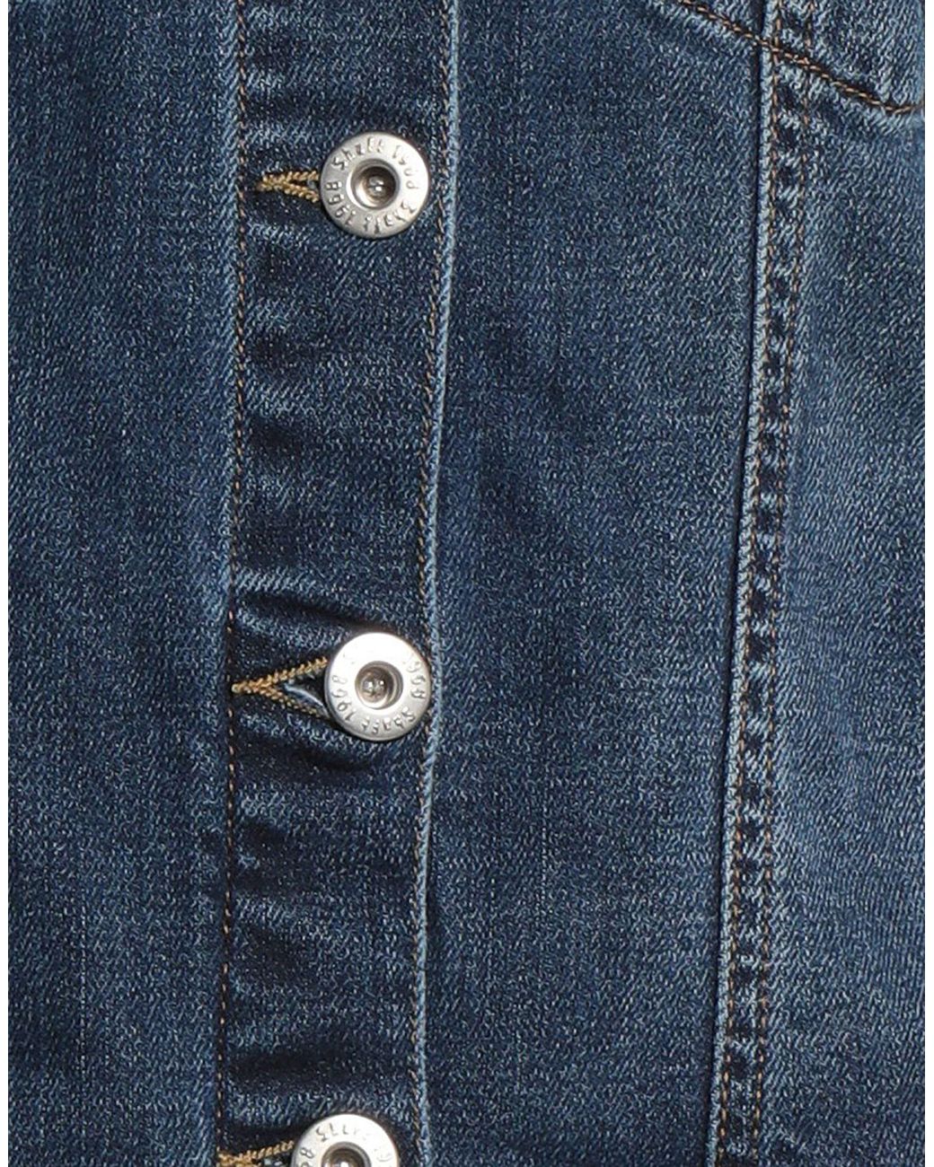 Shaft Blue Denim Outerwear Cotton, Elastane