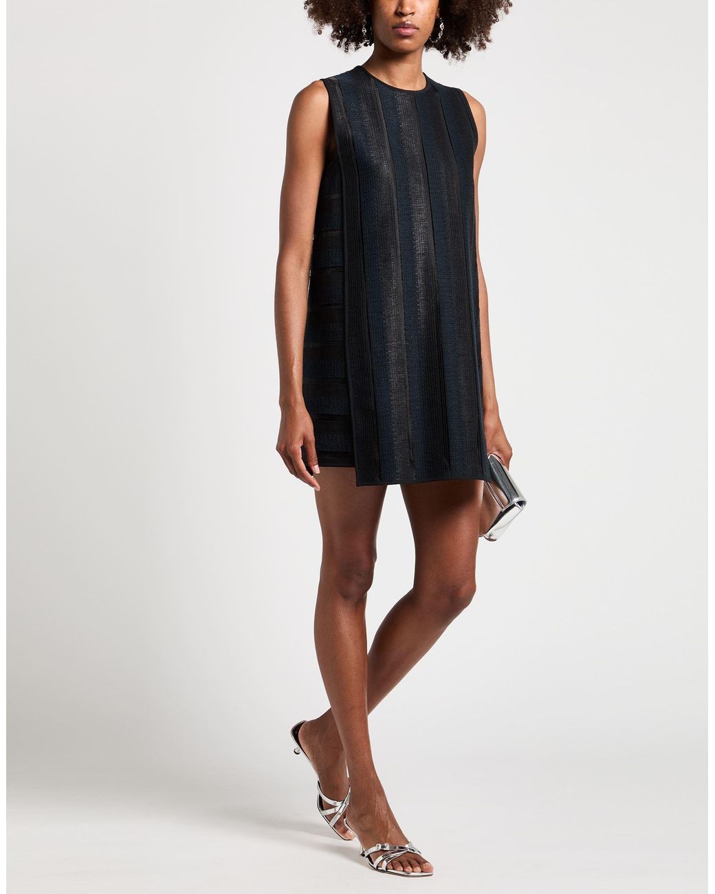 MSGM Black Mini Dress Polyamide, Cotton