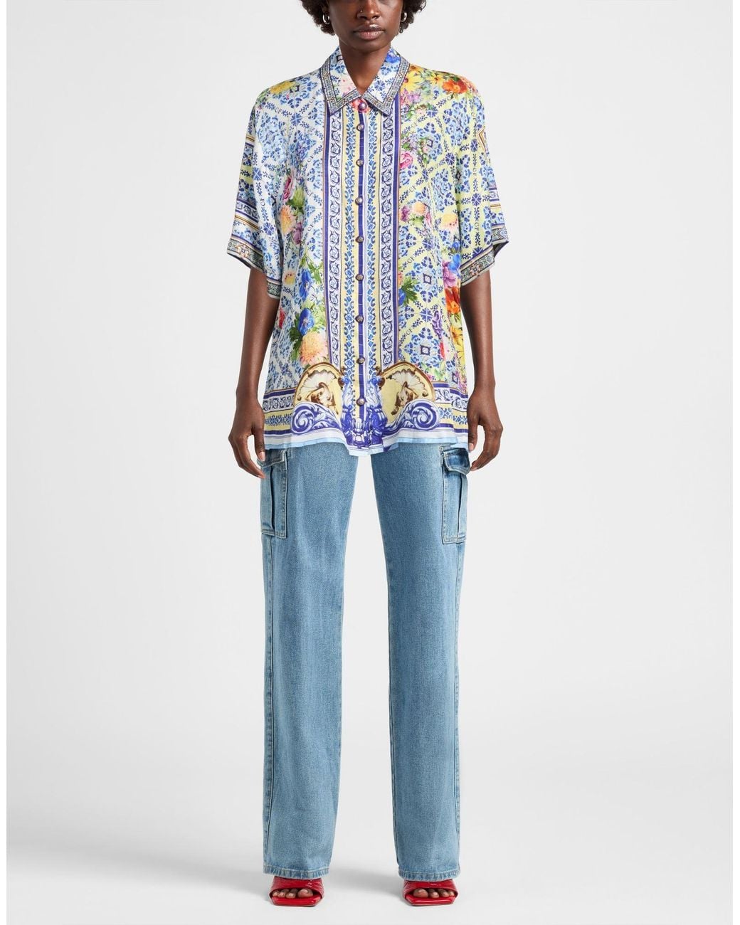 Camilla Blue Shirt Silk