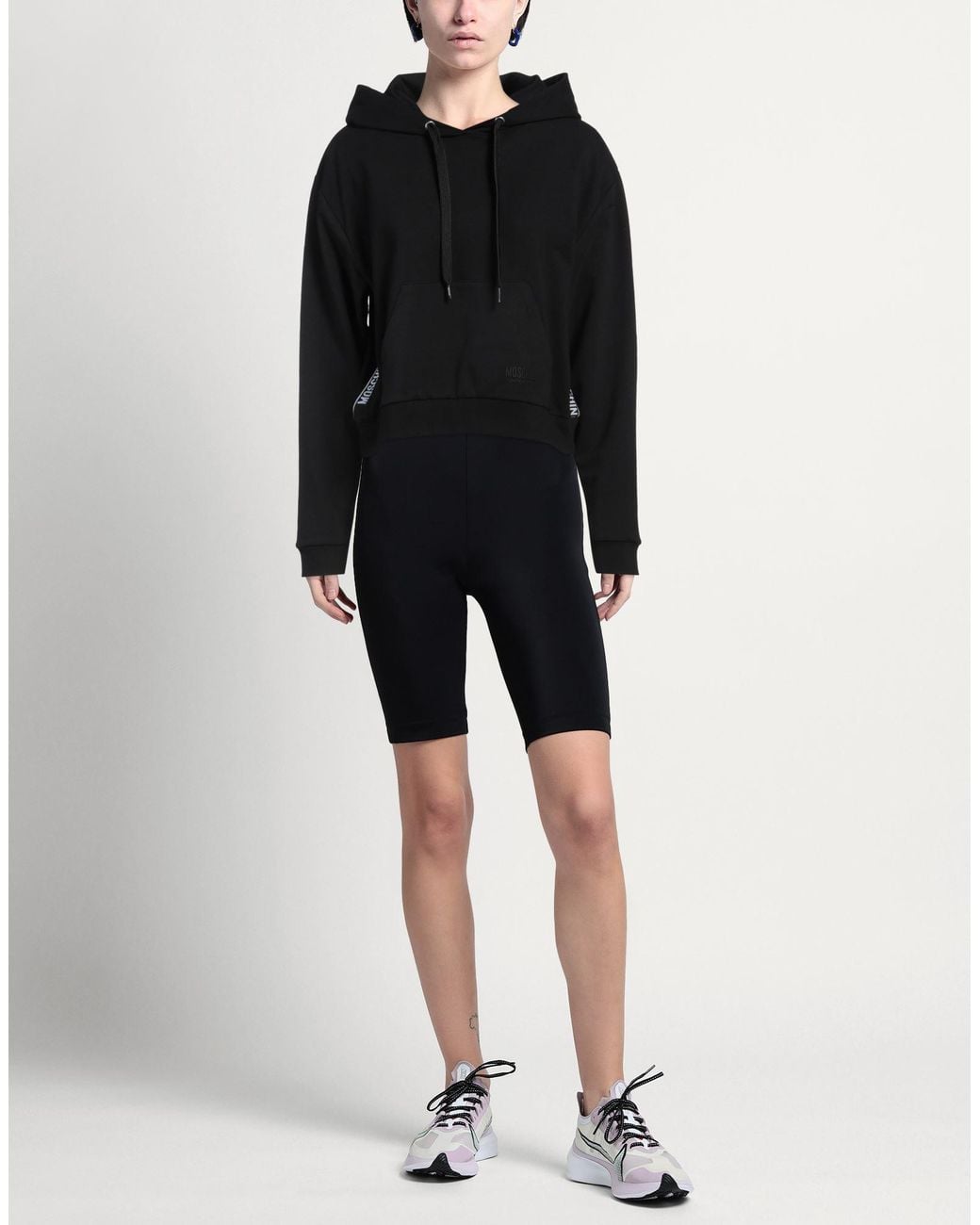 Moschino Black Sweatshirt Cotton, Elastane