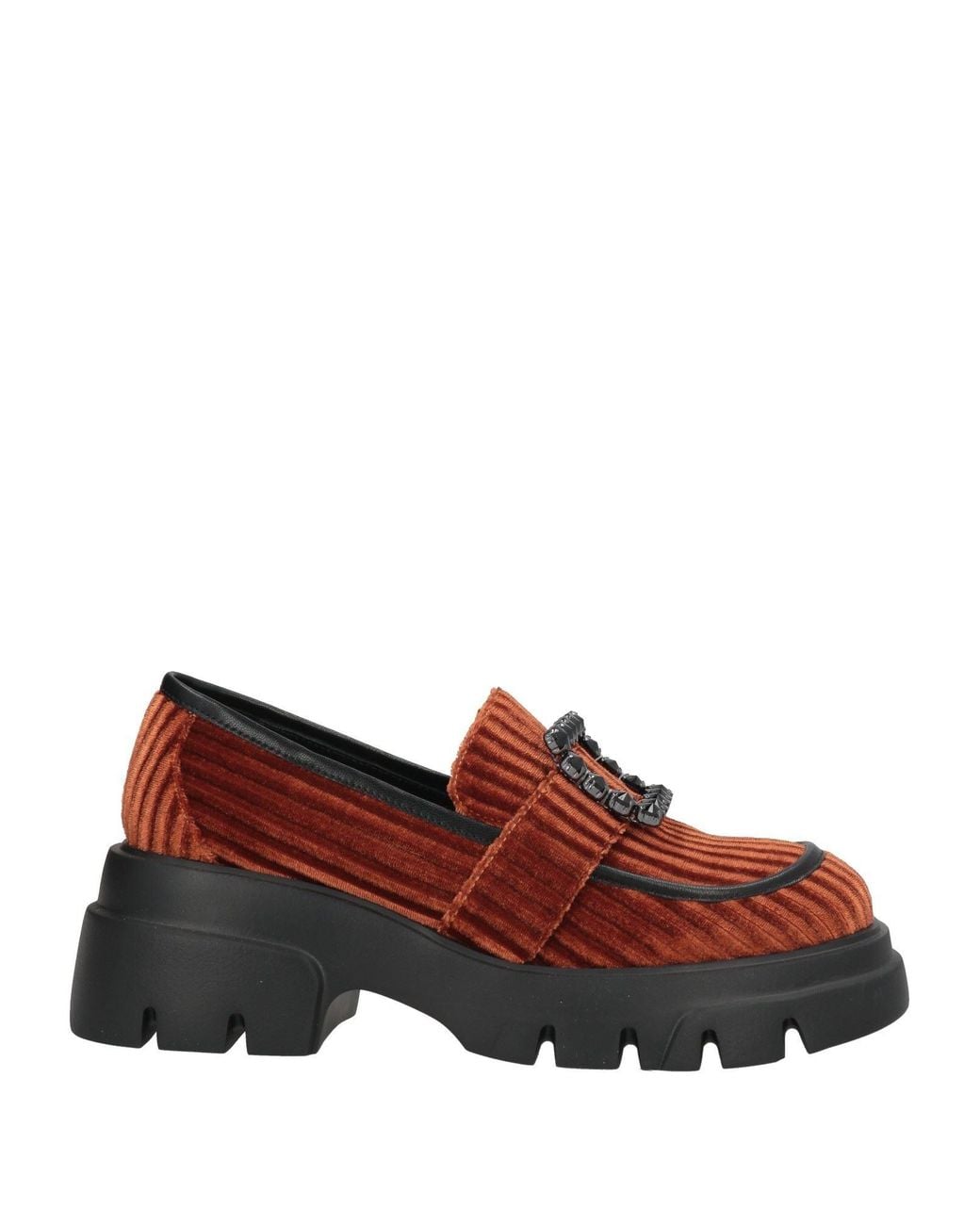 Luciano Barachini Brown Elite Rust Loafers Textile Fibers, Leather
