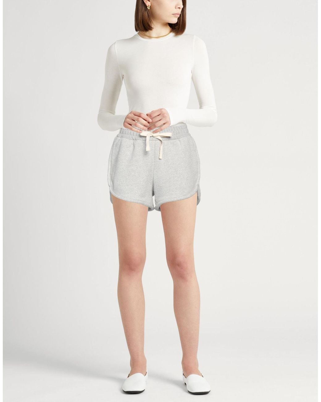 Jil Sander Gray Shorts & Bermuda Shorts Cotton