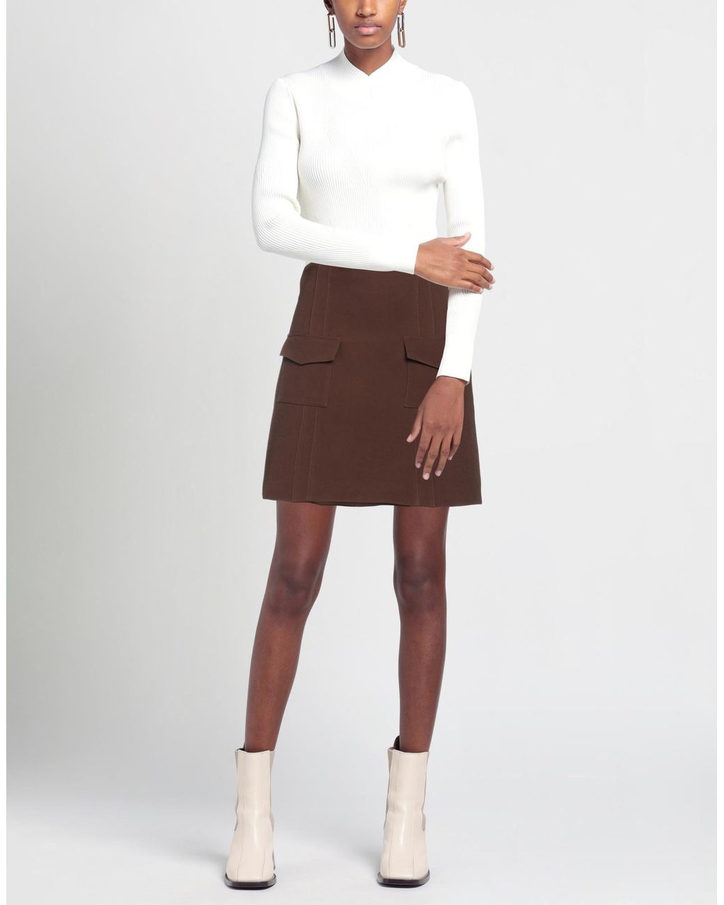 FEDERICA TOSI Brown Mini Skirt
