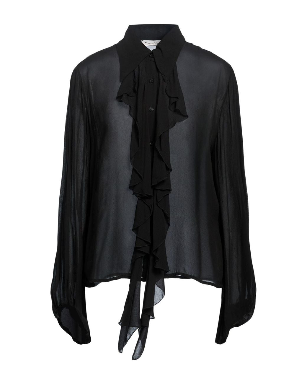 Manila Grace Black Shirt Viscose