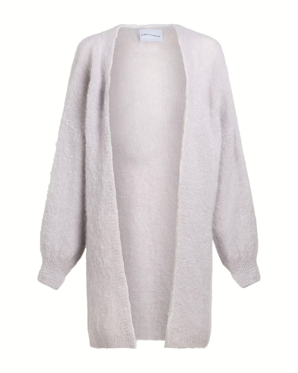 American Dreams White Cardigan Mohair Wool, Polyamide, Wool, Elastane