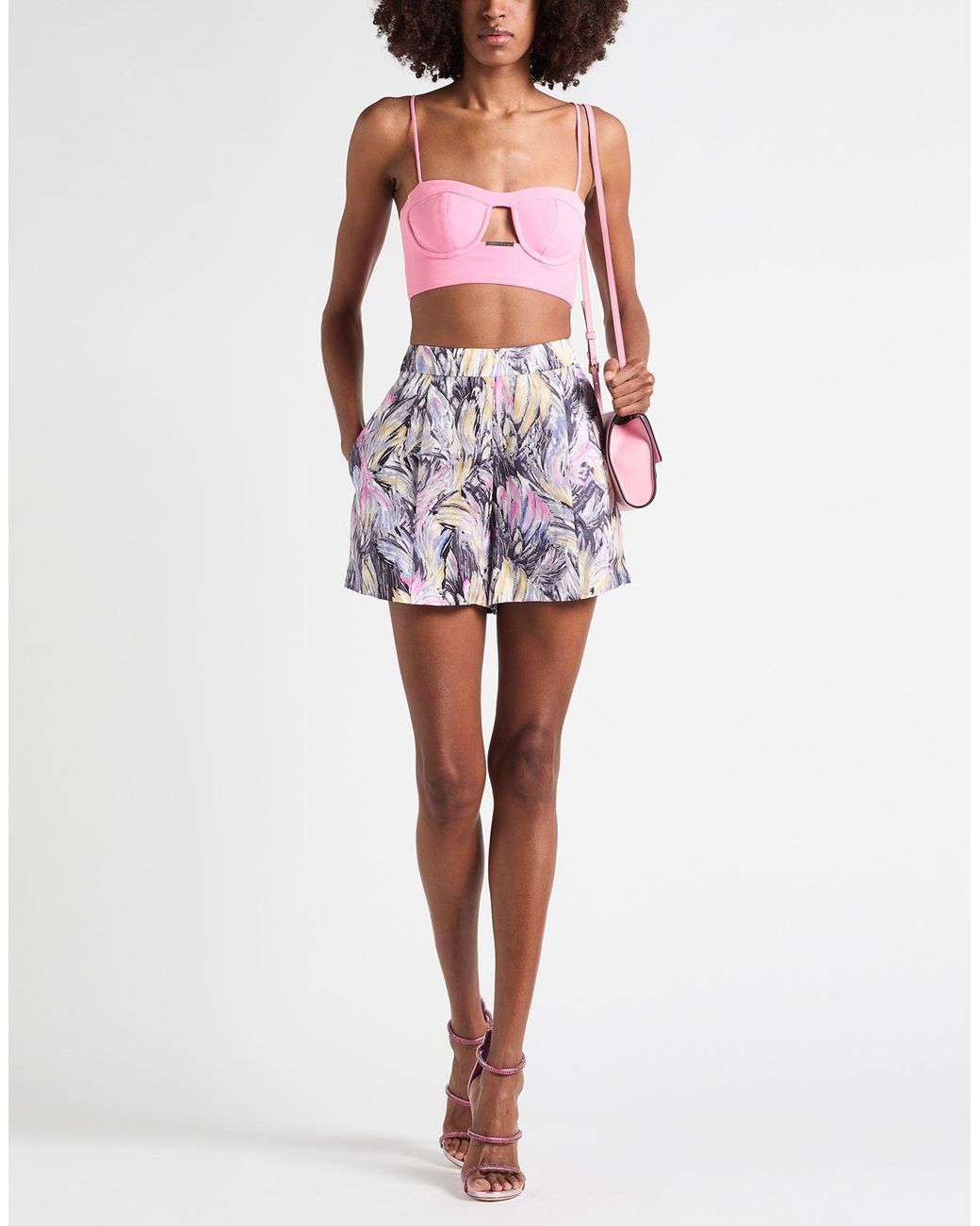 SIMONA CORSELLINI Pink Top Polyester, Elastane