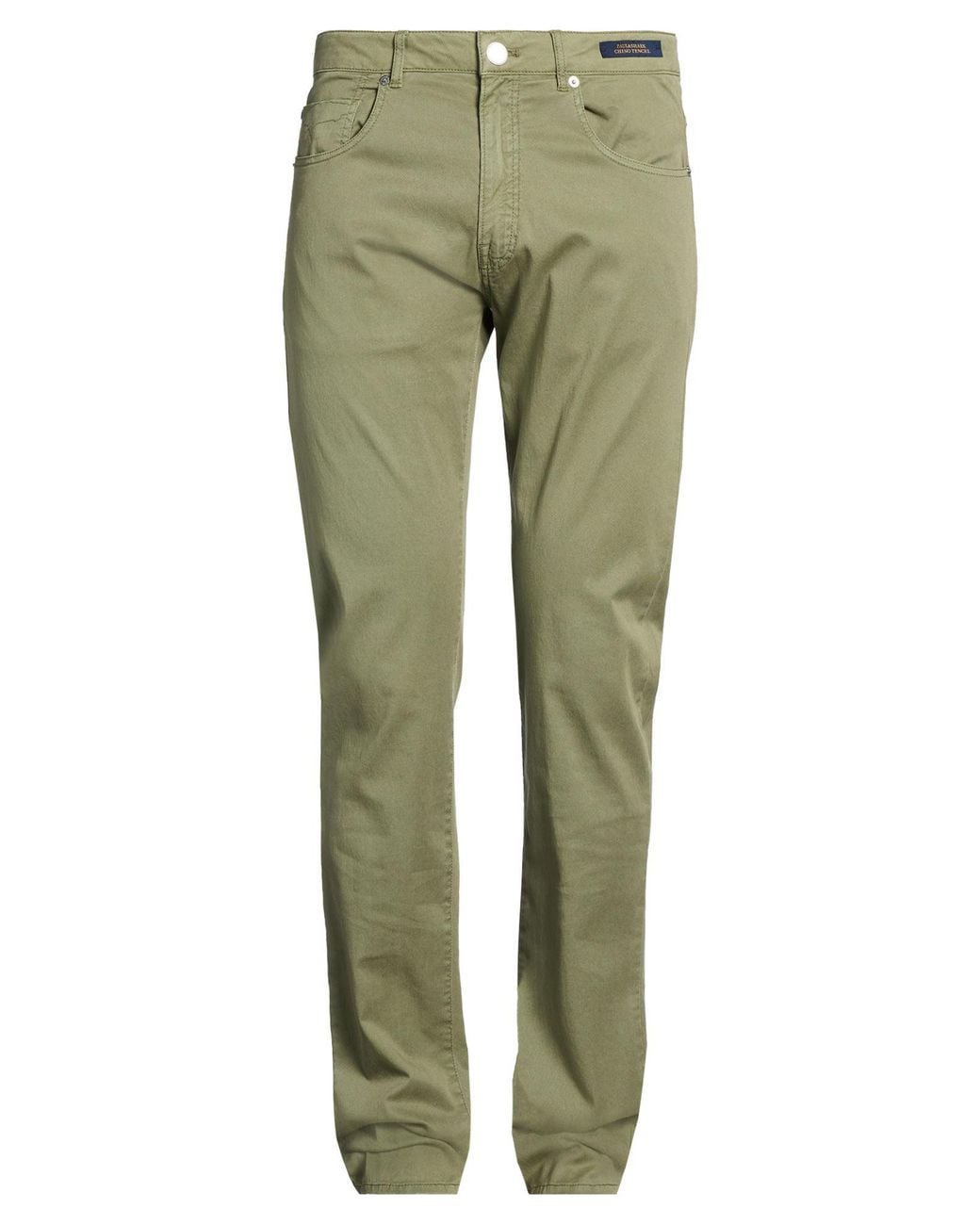 Paul & Shark Green Military Pants Cotton, Lyocell, Elastane for men