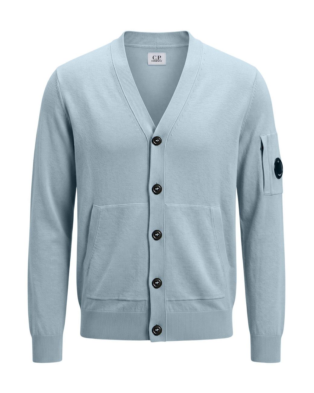 C P Company Blue Slate Cardigan Cotton for men