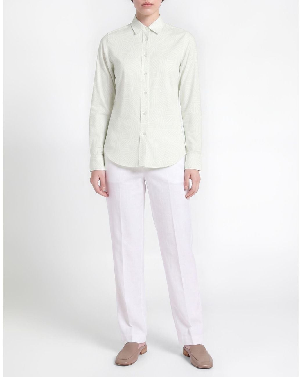 Amina Rubinacci White Shirt Silk, Elastane