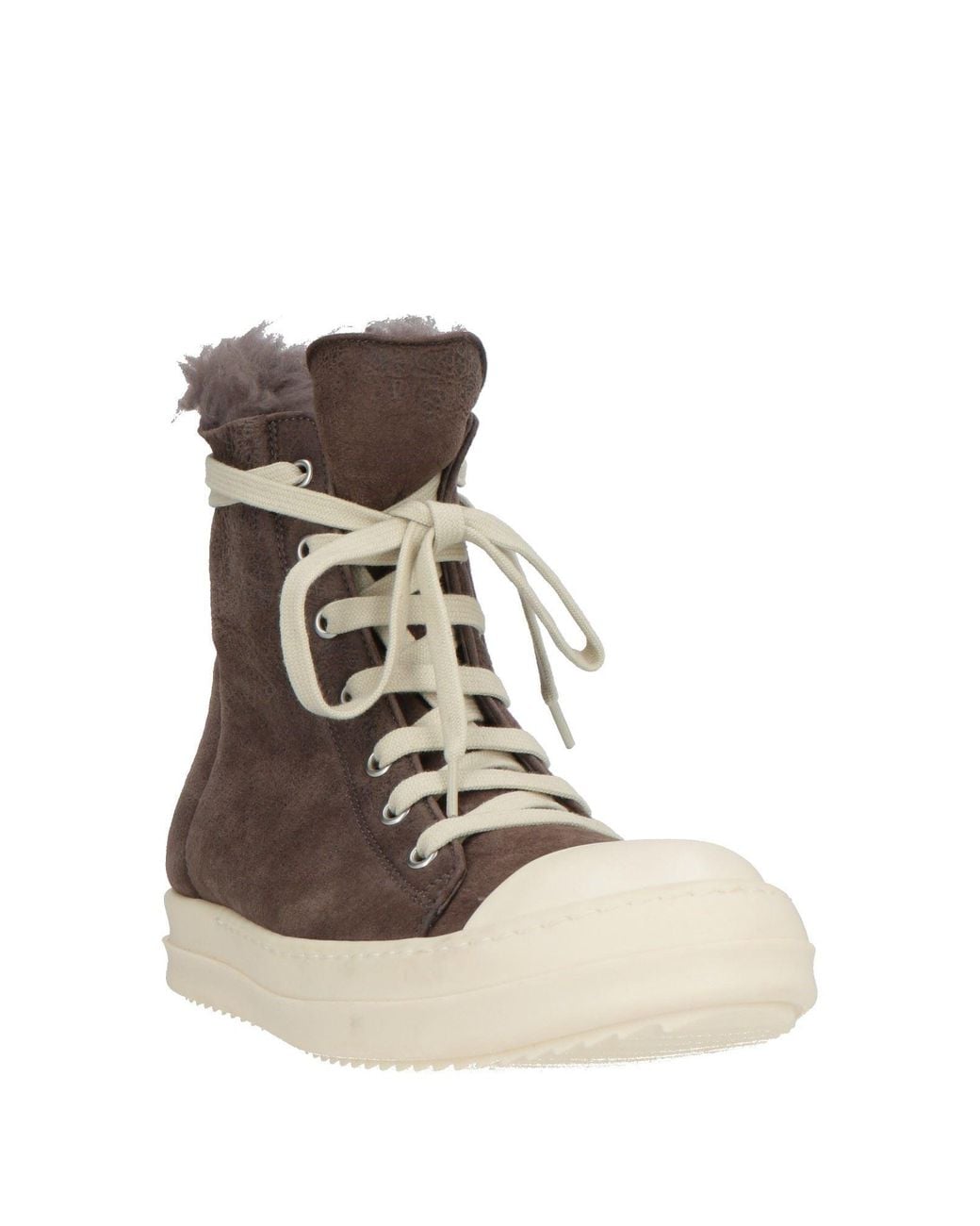 Rick Owens Brown Taupe Sneakers Leather