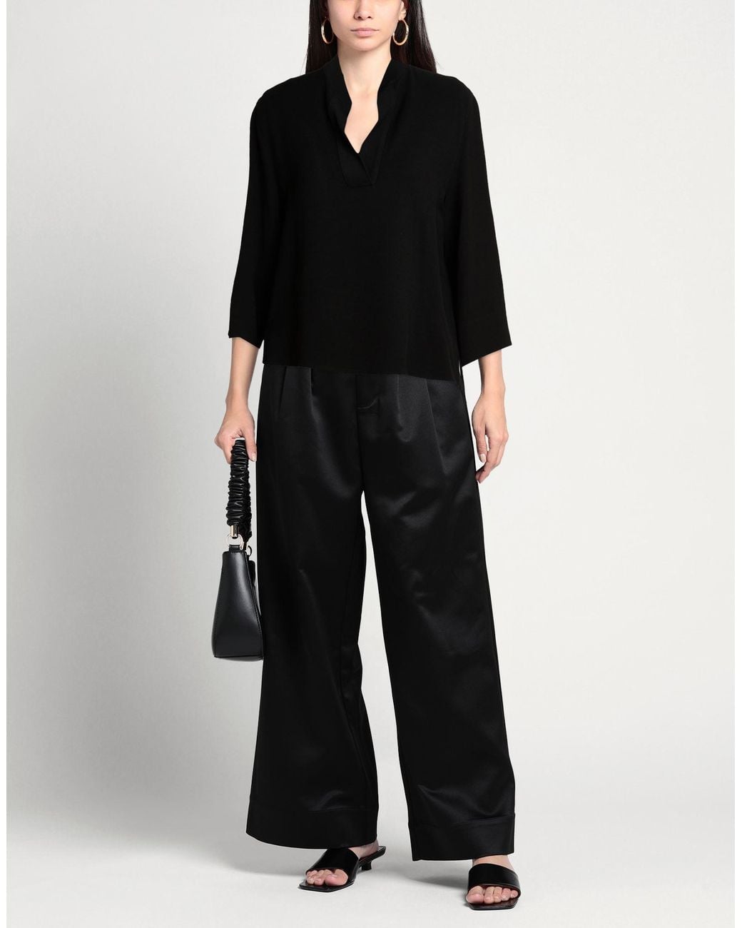 Windsor. Black Top Viscose, Virgin Wool