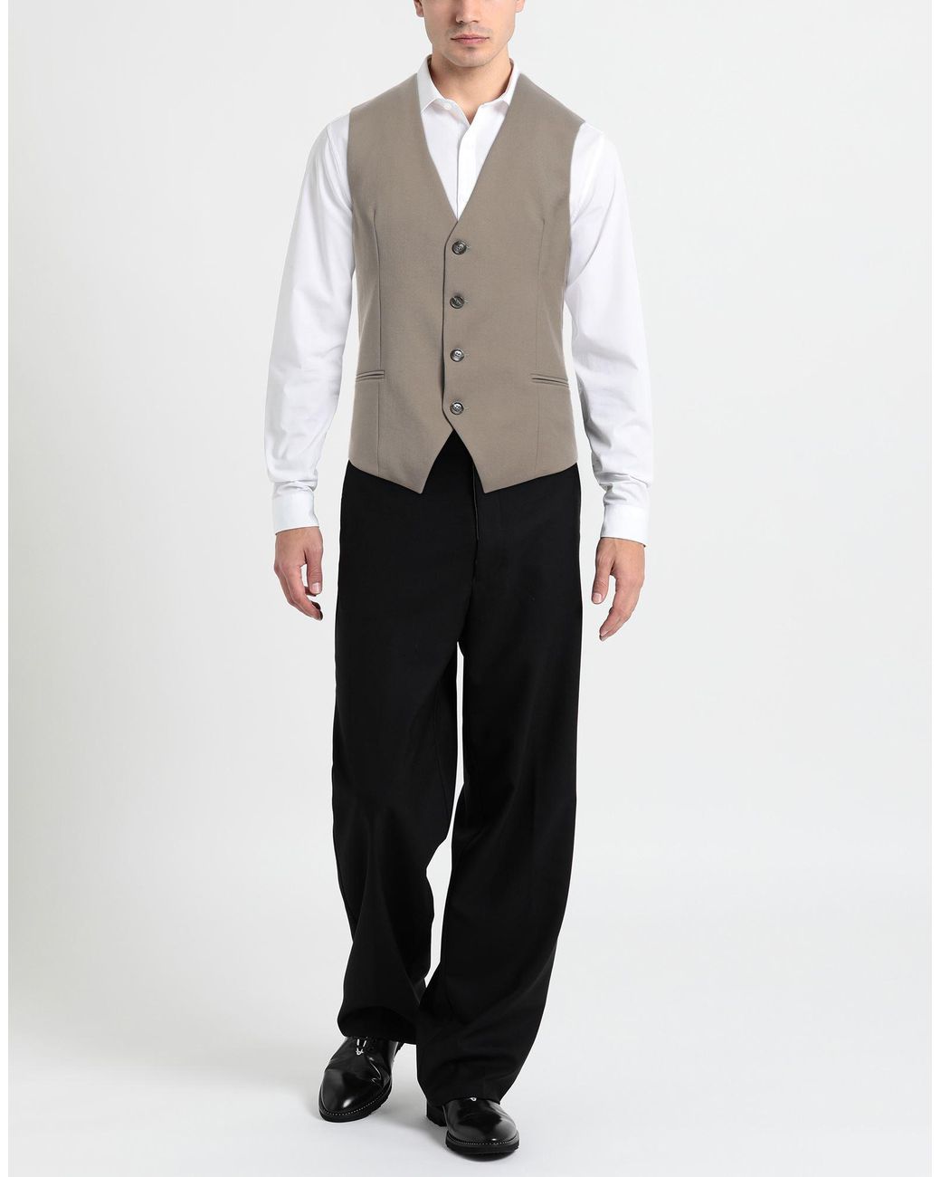 AMI Gray Tailored Vest Virgin Wool for men