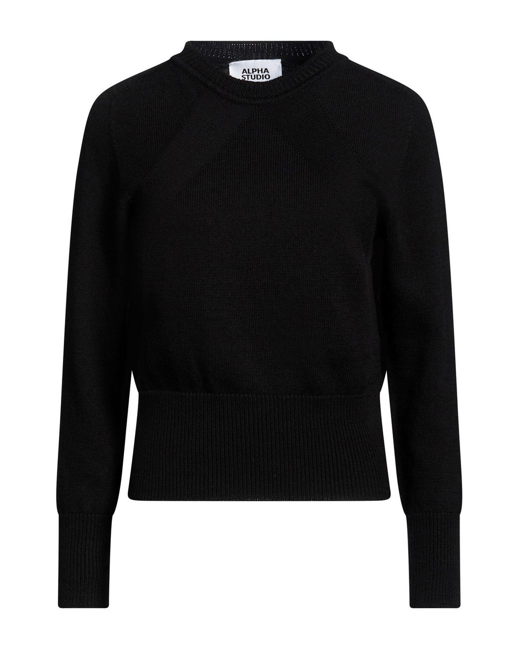 Alpha Studio Black Sweater Merino Wool