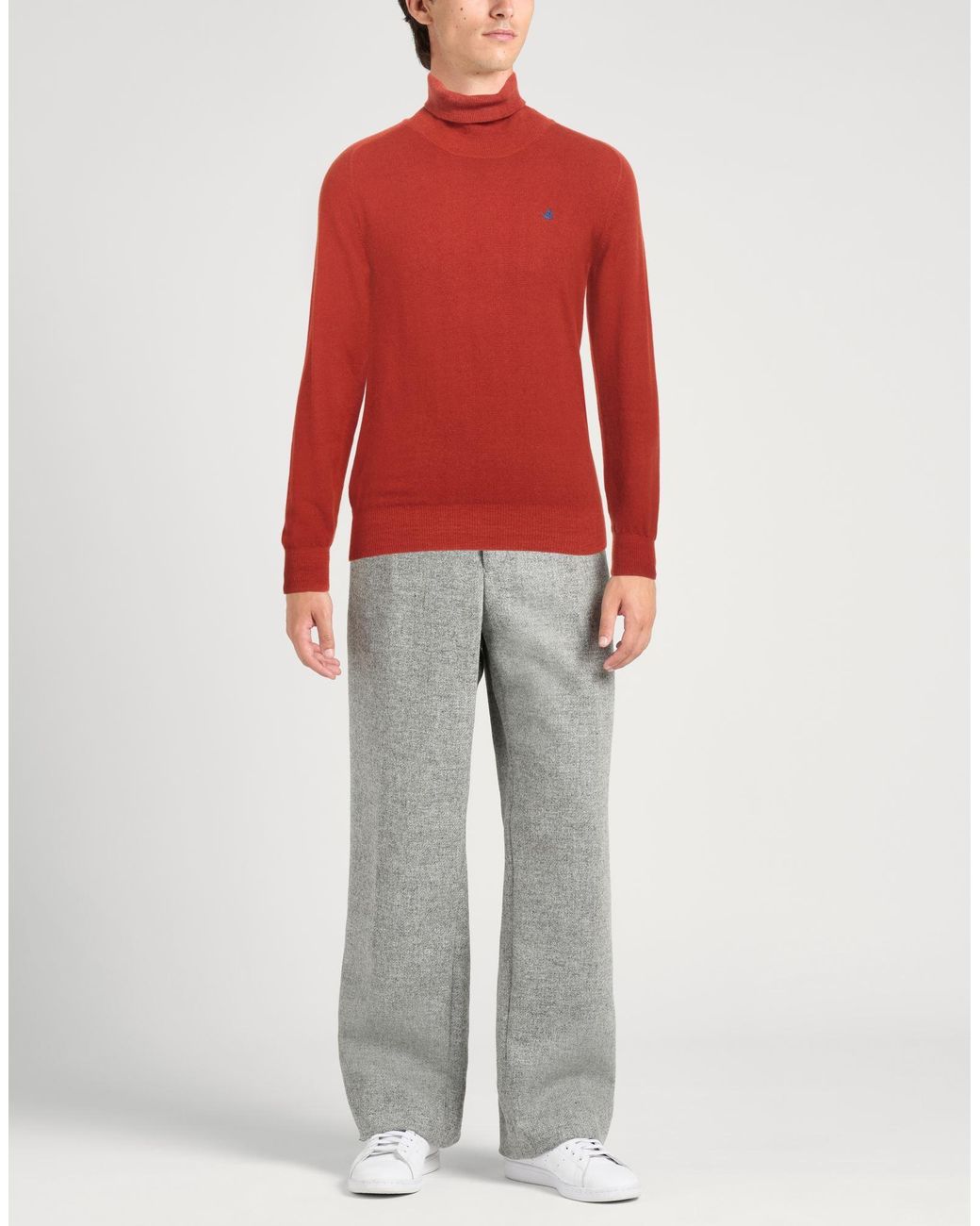 Brooksfield Red Turtleneck Virgin Wool for men