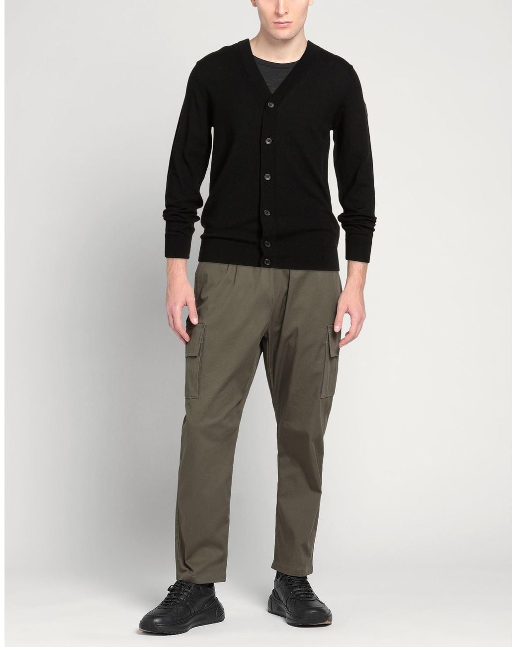 Ice Iceberg Black Cardigan Wool for men