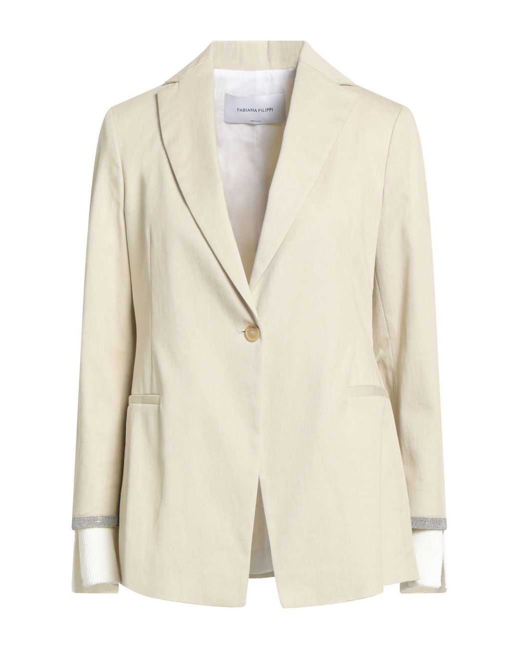 Fabiana Filippi Natural Blazer Cotton, Ecobrass