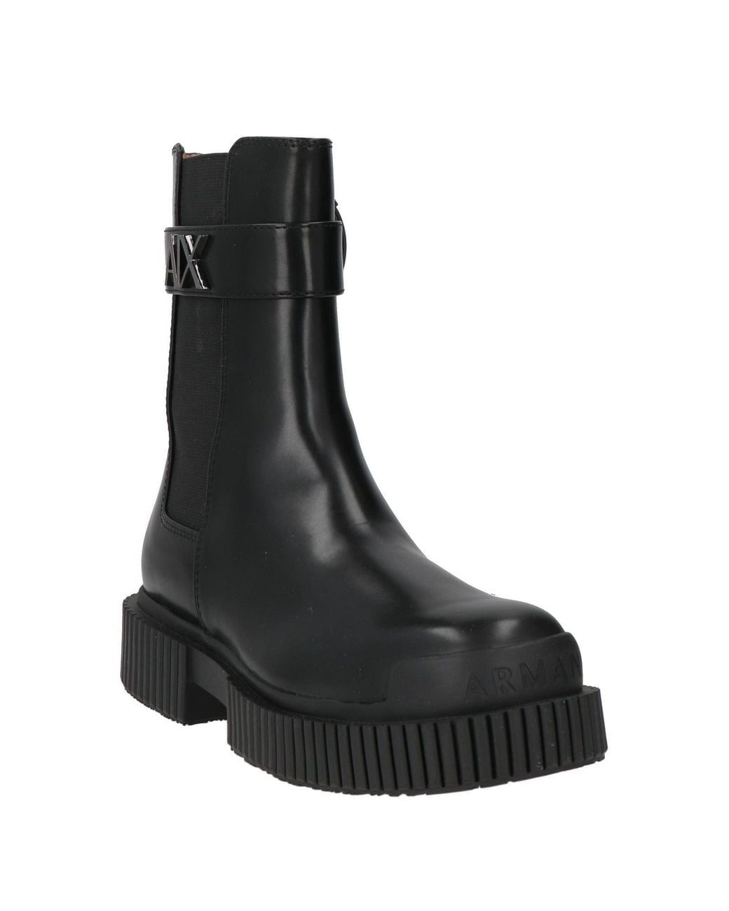 ARMANI EXCHANGE Black Ankle Boots
